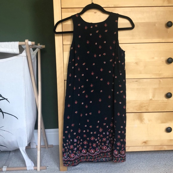 UO Staring at Stars Silky Shift Dress in Navy - Picture 3 of 6